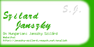 szilard janszky business card